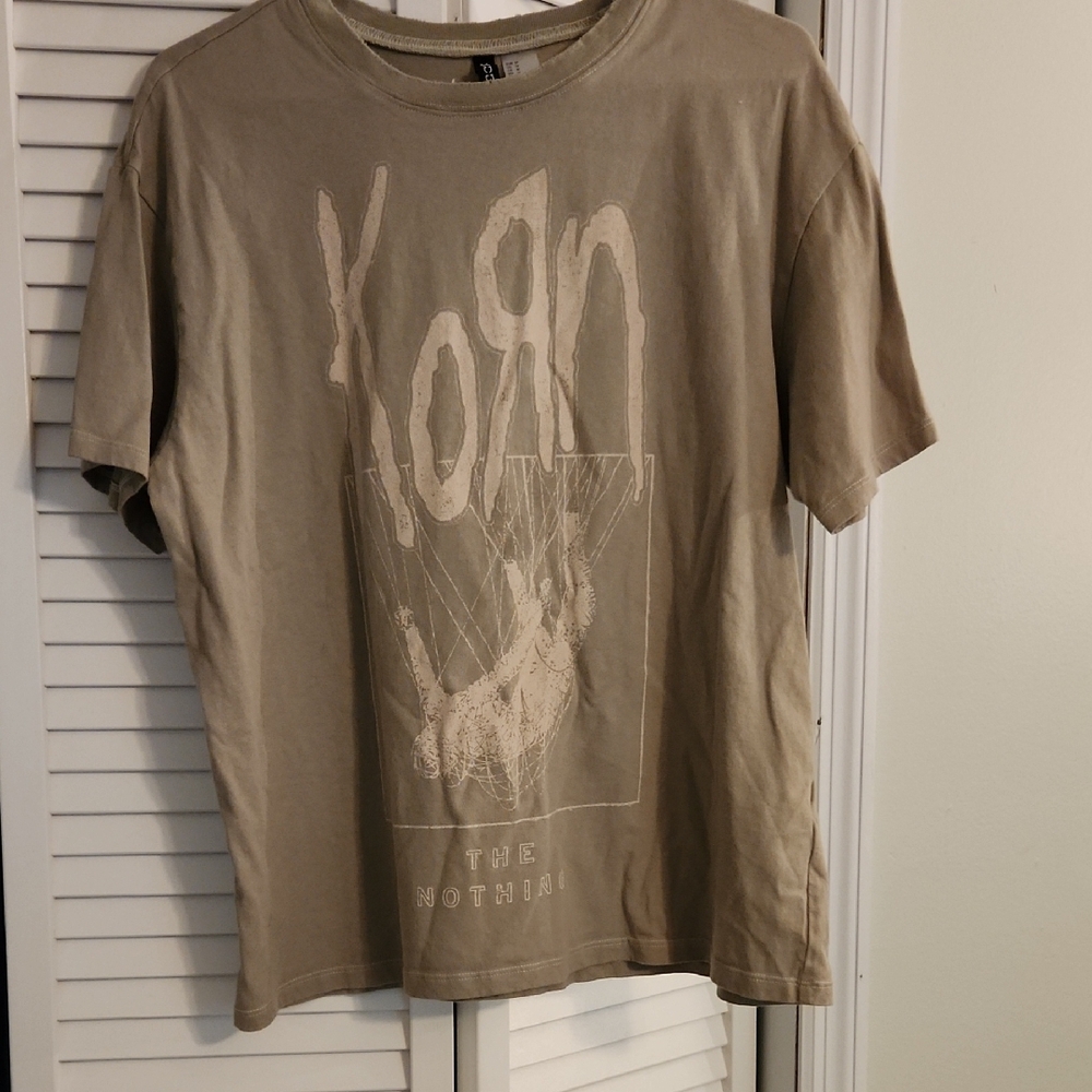 Divided Tan Short Sleeve Tee with Vintage Graphic